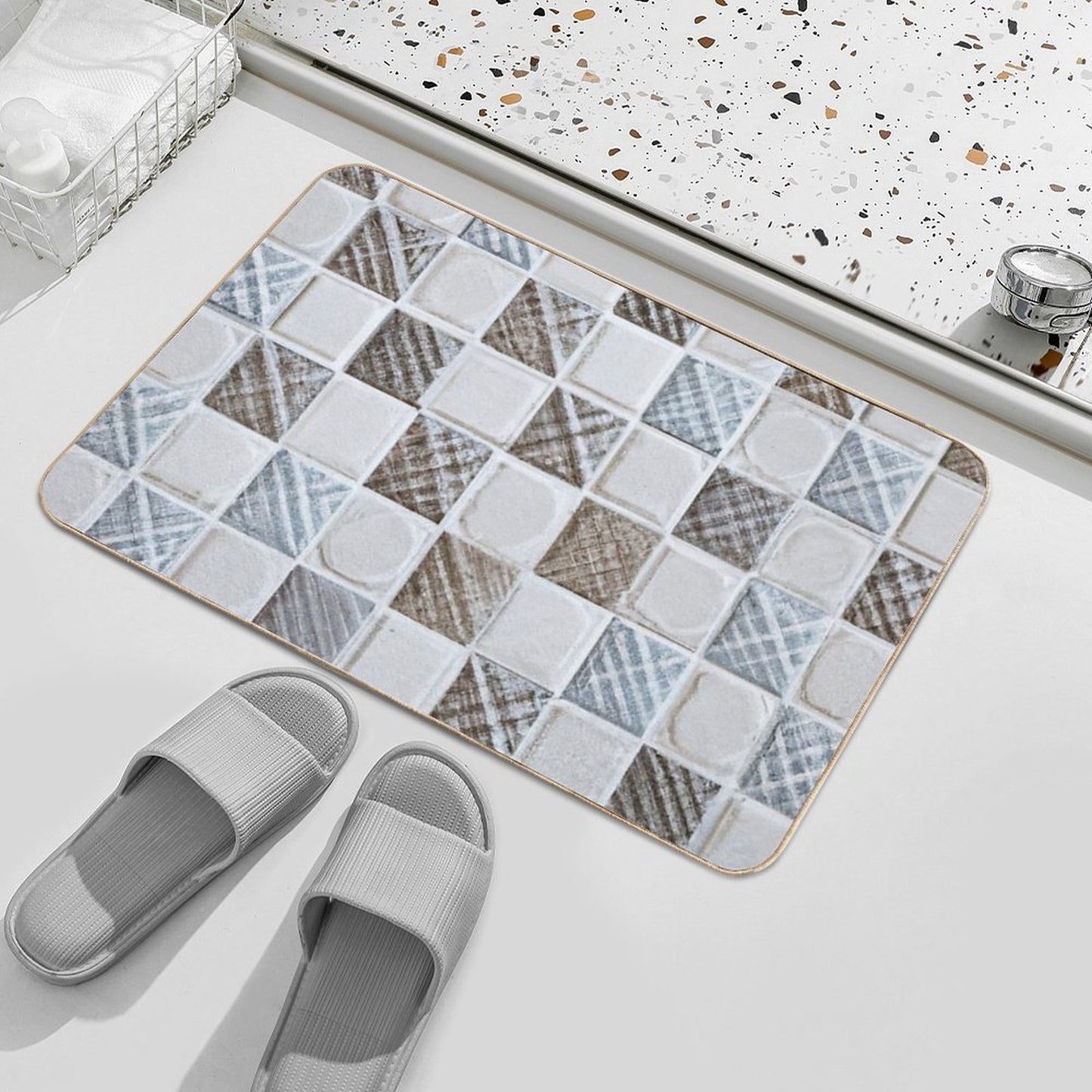 Tile Pattern  Toxin-Free Bath Mat
