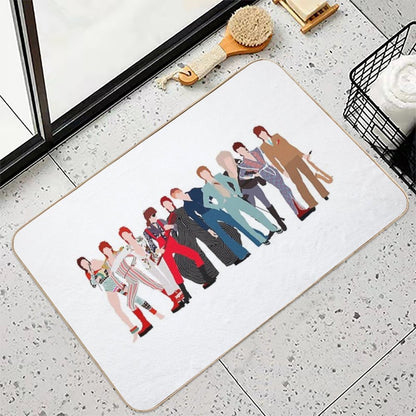 David Bowie Outfits  Fade-Resistant Bath Mat