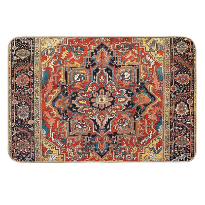 Heriz Persian Carpet Print  Dirt-Trapping Bath Mat