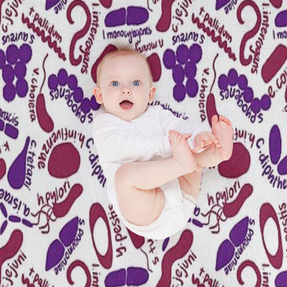 Gram Stain - Labeled Eco-conscious Throw Blanket