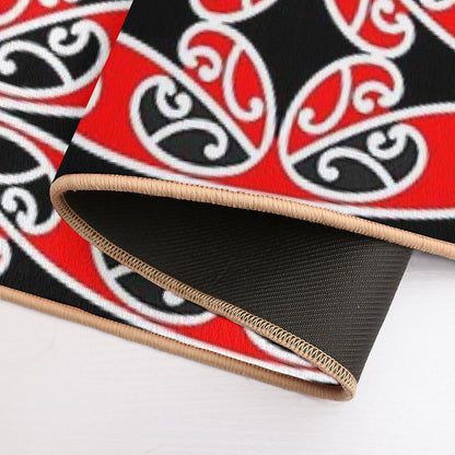 Maori Traditional Pattern Hammehead Shark  Anti-Trip Bath Mat