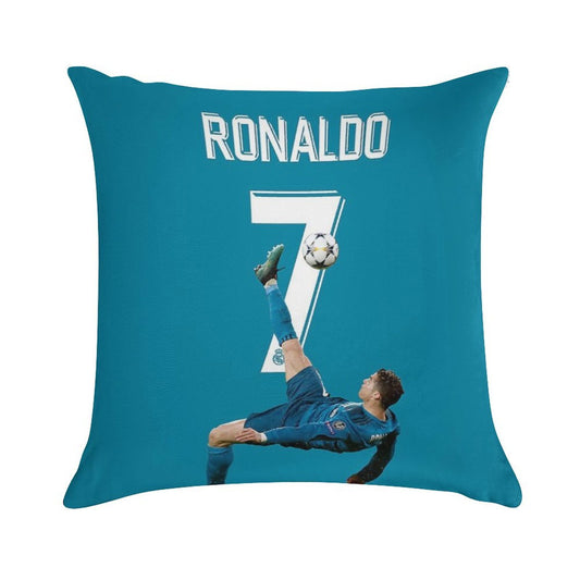 Ronaldo Overhead Kick Soft Gift Ready Throw Pillow