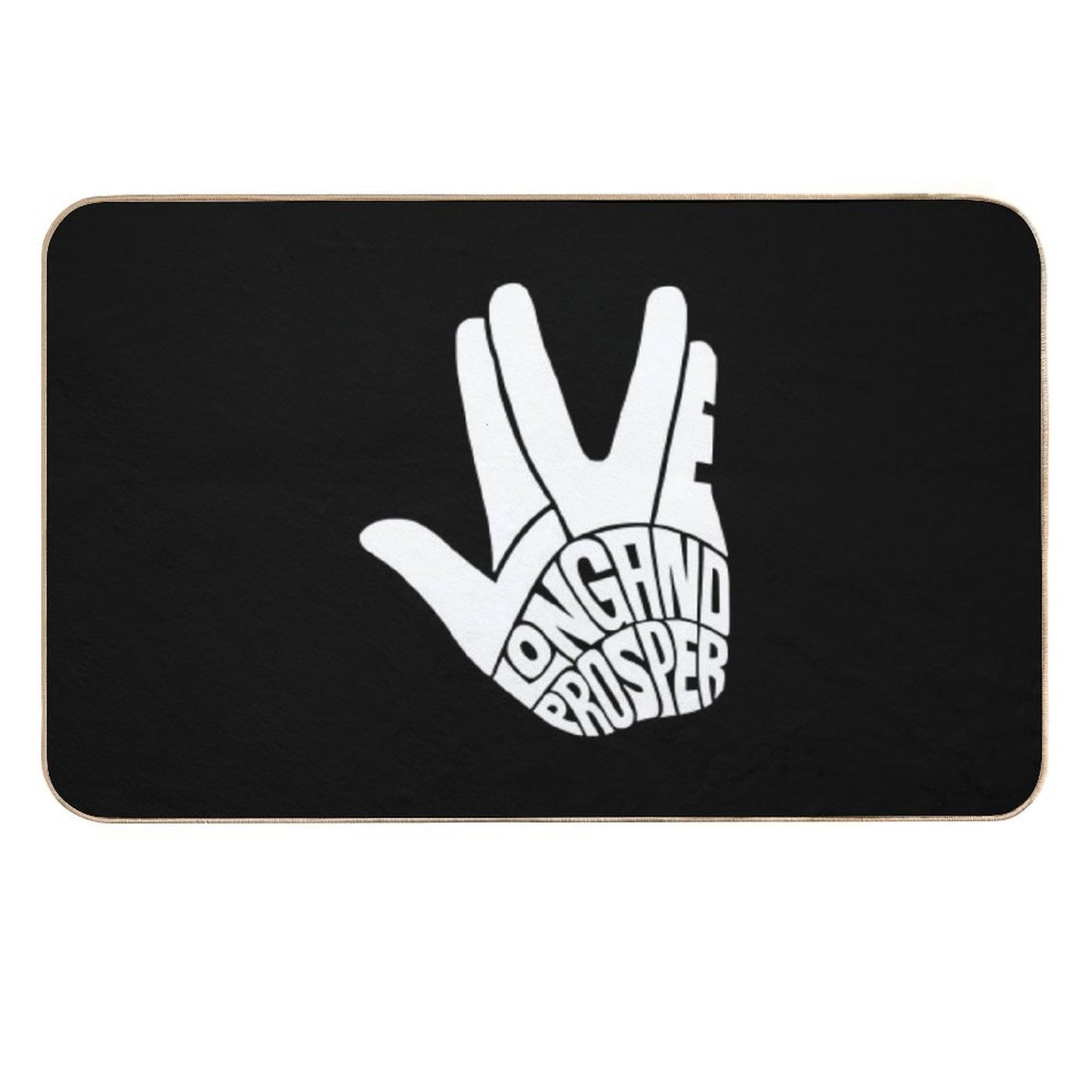 Star Trek Live Long And Prosper White  Long-Lasting Bath Mat