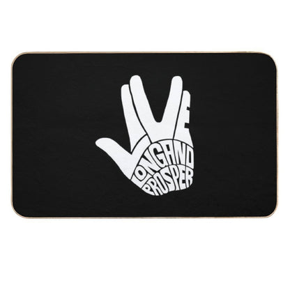 Star Trek Live Long And Prosper White  Long-Lasting Bath Mat