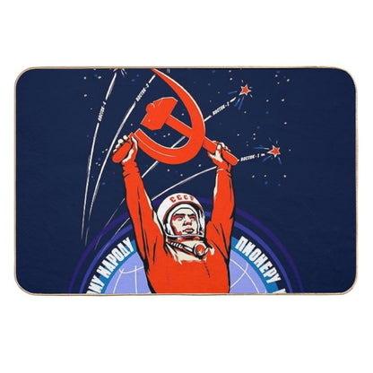 Soviet Propaganda. Yuri Gagarin  Easy To Clean Bath Mat