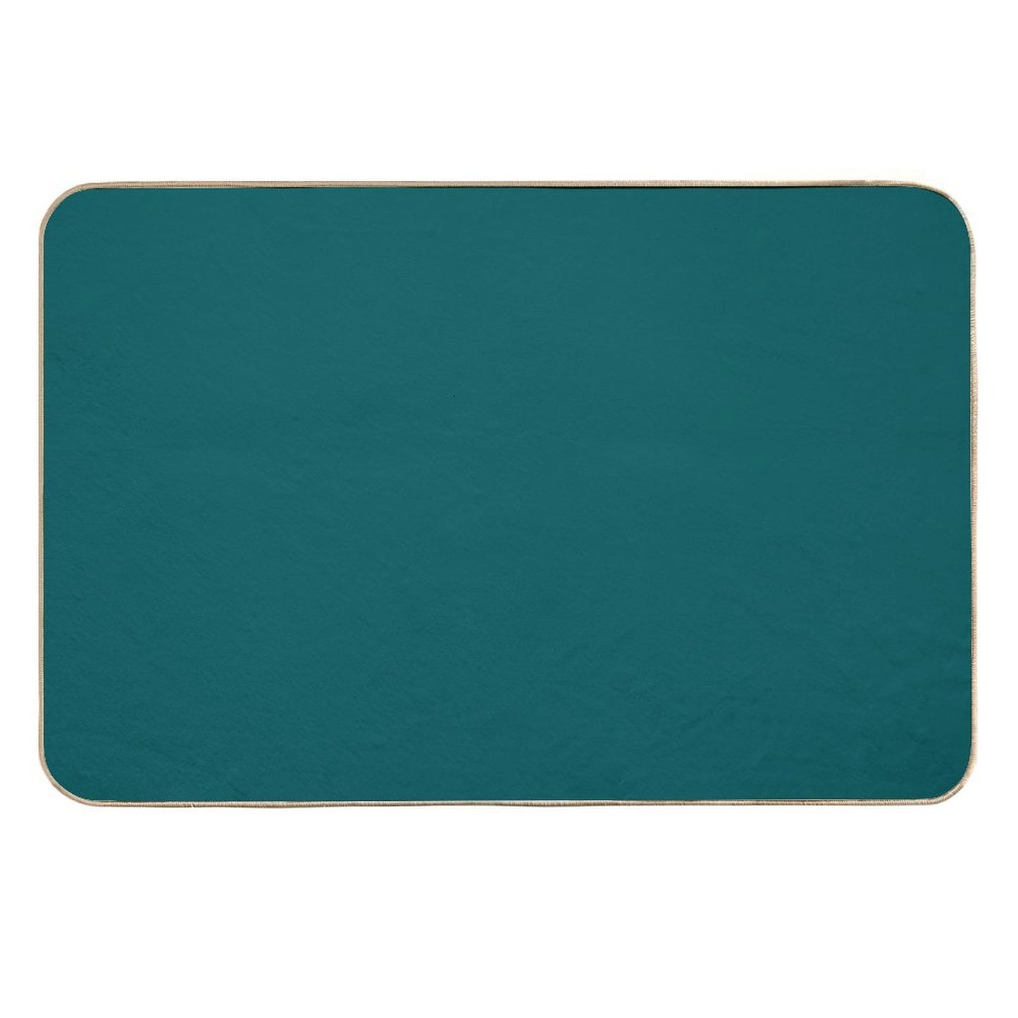 Teal Green Accent Solid Color Decor  Slip-Resistant Bath Mat