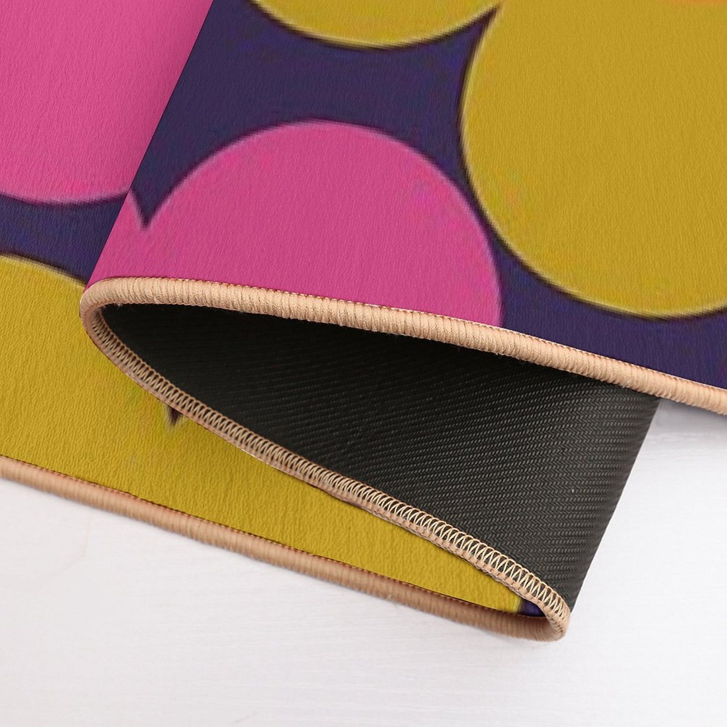 60s Style Neon Flowers  Rapid-Drying Bath Mat