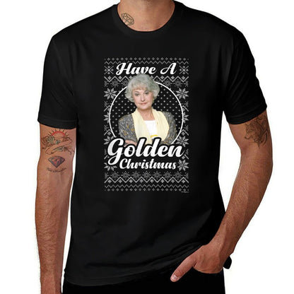 The Golden Girls Iconic Dorothy Have A Golden Christmas Logo  Fade-proof Color T-Shirt