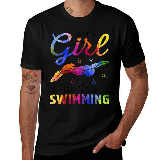 Just A Girl Who Loves Swimming Funny Swimmer Player Graphic  Affordable Price T-Shirt