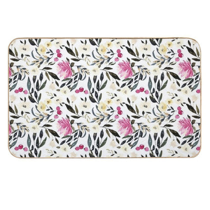 Beautiful Colorful Floral Watercolor Pattern  Anti-Trip Bath Mat
