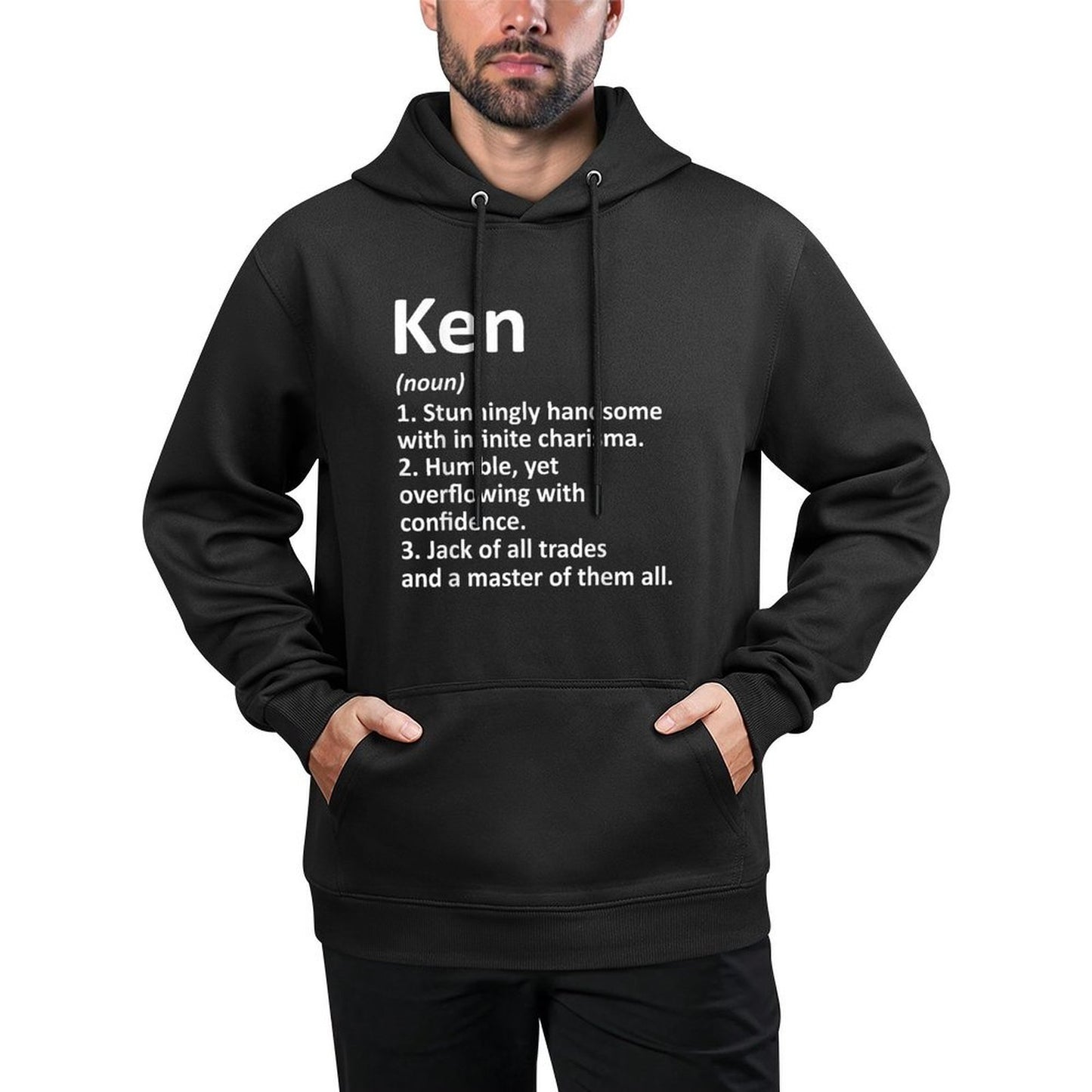 KEN Definition Personalized Name Funny Birthday Gift Idea Medium-Weight Fabric Hoodie