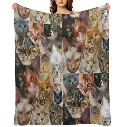 Cat Collage Comfort Throw Blanket