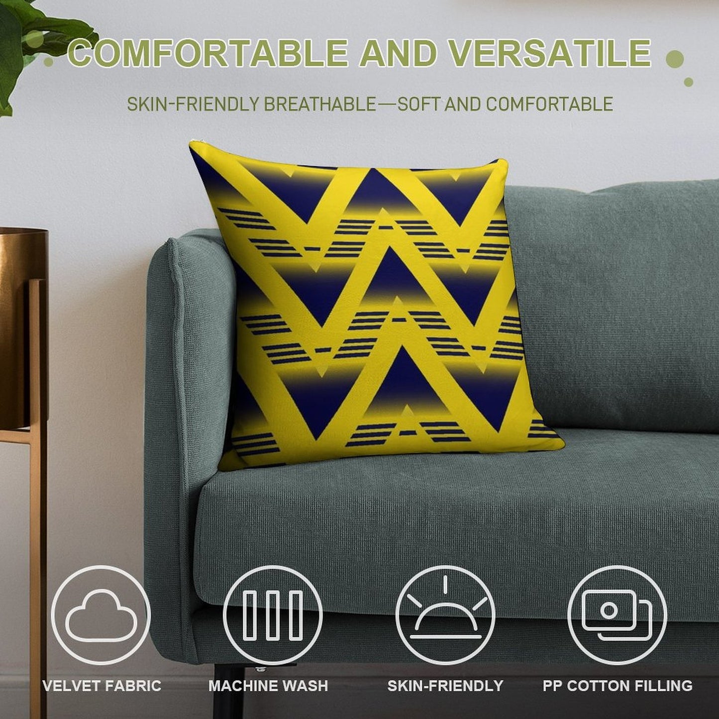 Retro Gooners Soft Decorative Cover Throw Pillow