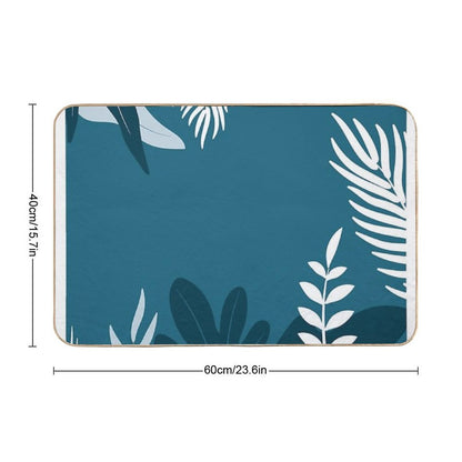 Tropical Leaf  Absorbent Bath Mat