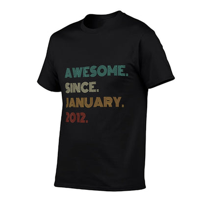 13 Years Old Awesome Since January 2012 13th Birthday  Slim-fit Cut T-Shirt