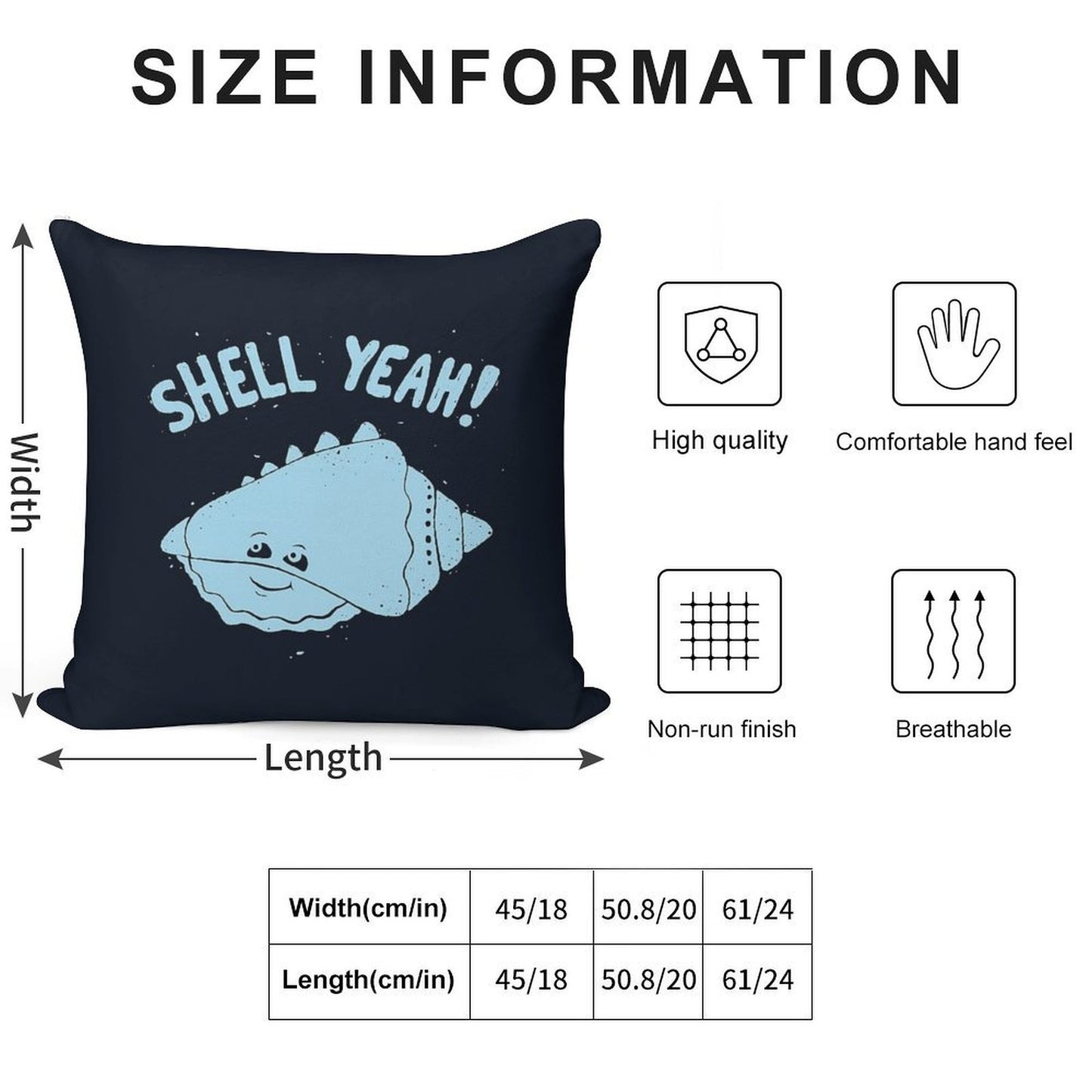 (S)HELL YEAH! Soft Easy Maintenance Throw Pillow