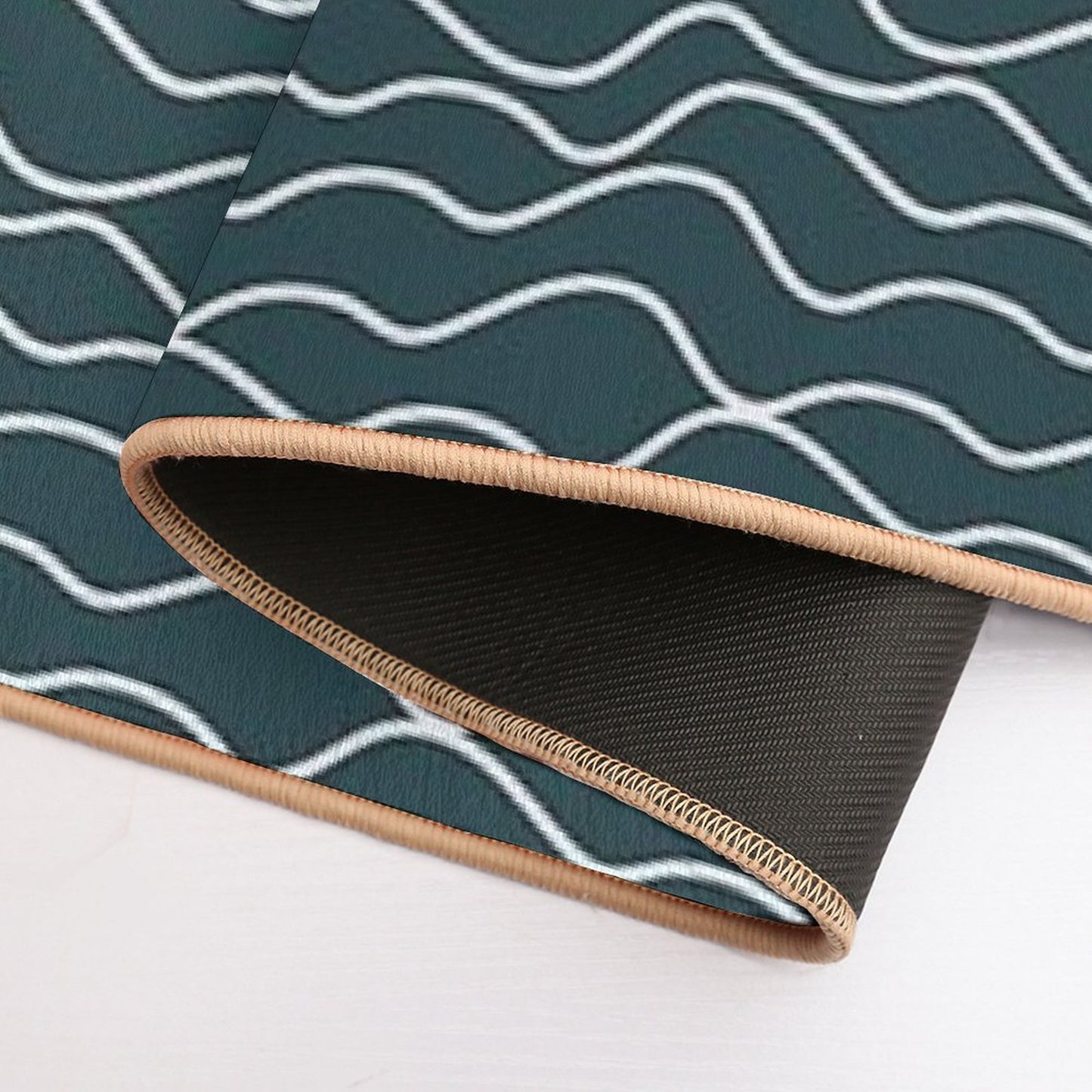 Mountains in Dark Blue  Slip-Resistant Bath Mat