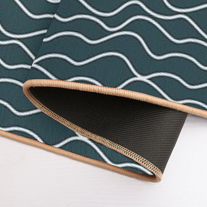 Mountains in Dark Blue  Slip-Resistant Bath Mat