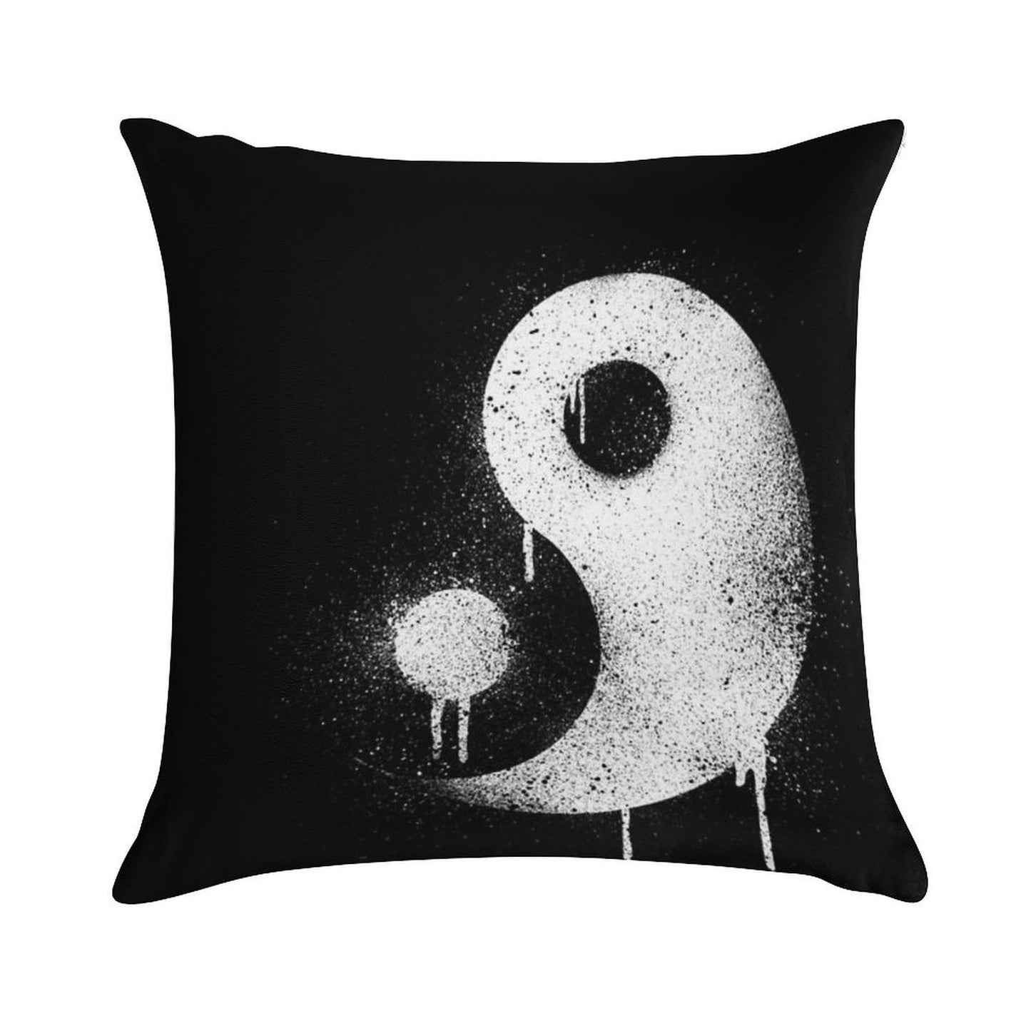 Graffiti Zen Master - Spray Paint Yin Yang Soft Anti-Pilling Throw Pillow
