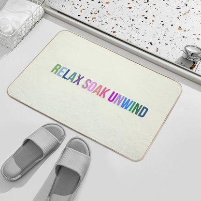 Relax Soak Unwind  Repositionable Bath Mat