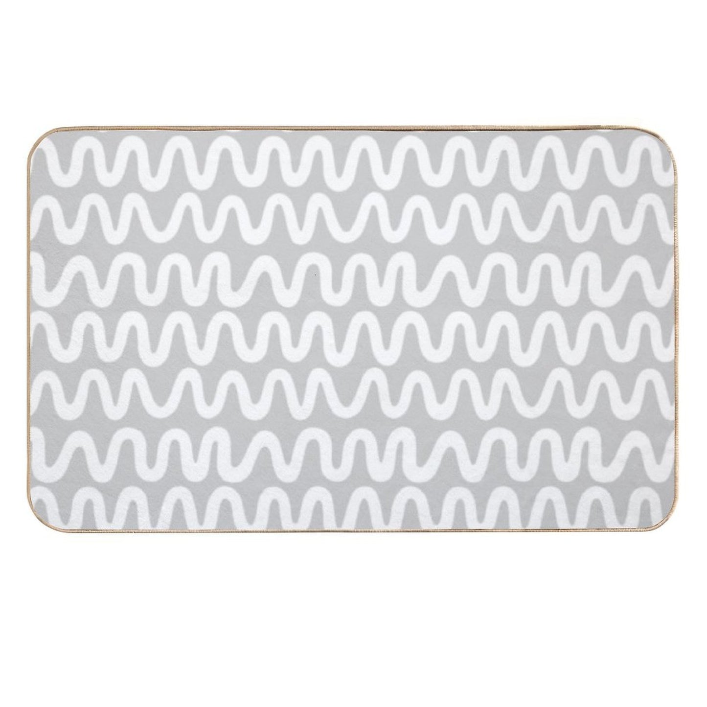 Minimal Waves  Fade-Resistant Bath Mat