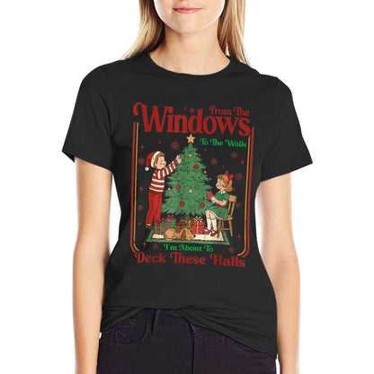 from The Windows to Walls Im About Deck These Halls Xmas  Fade-proof Color T-Shirt