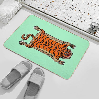 TIBETAN TIGER RUG-turquoise  Multi-Purpose Bath Mat