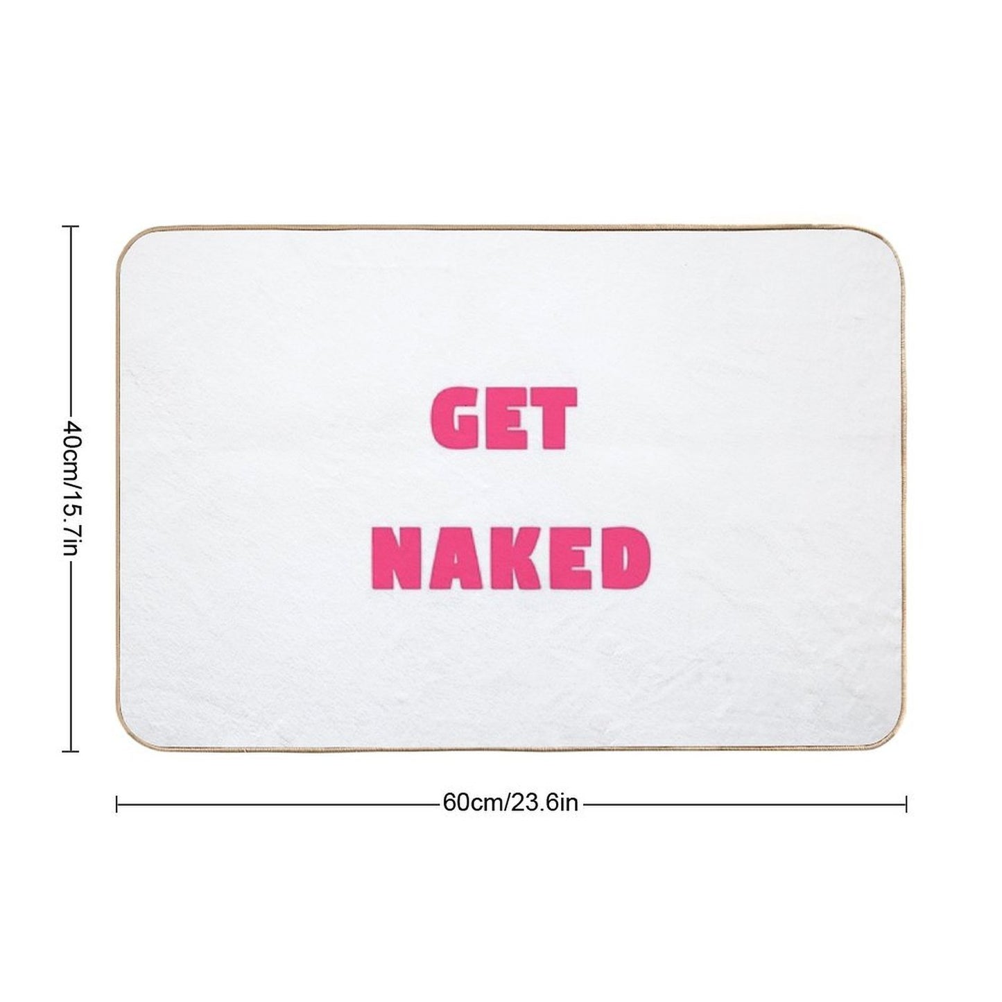Get Naked - Pink  Absorbent Bath Mat