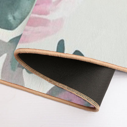 Charming Watercolor Tulips  Anti-Trip Bath Mat