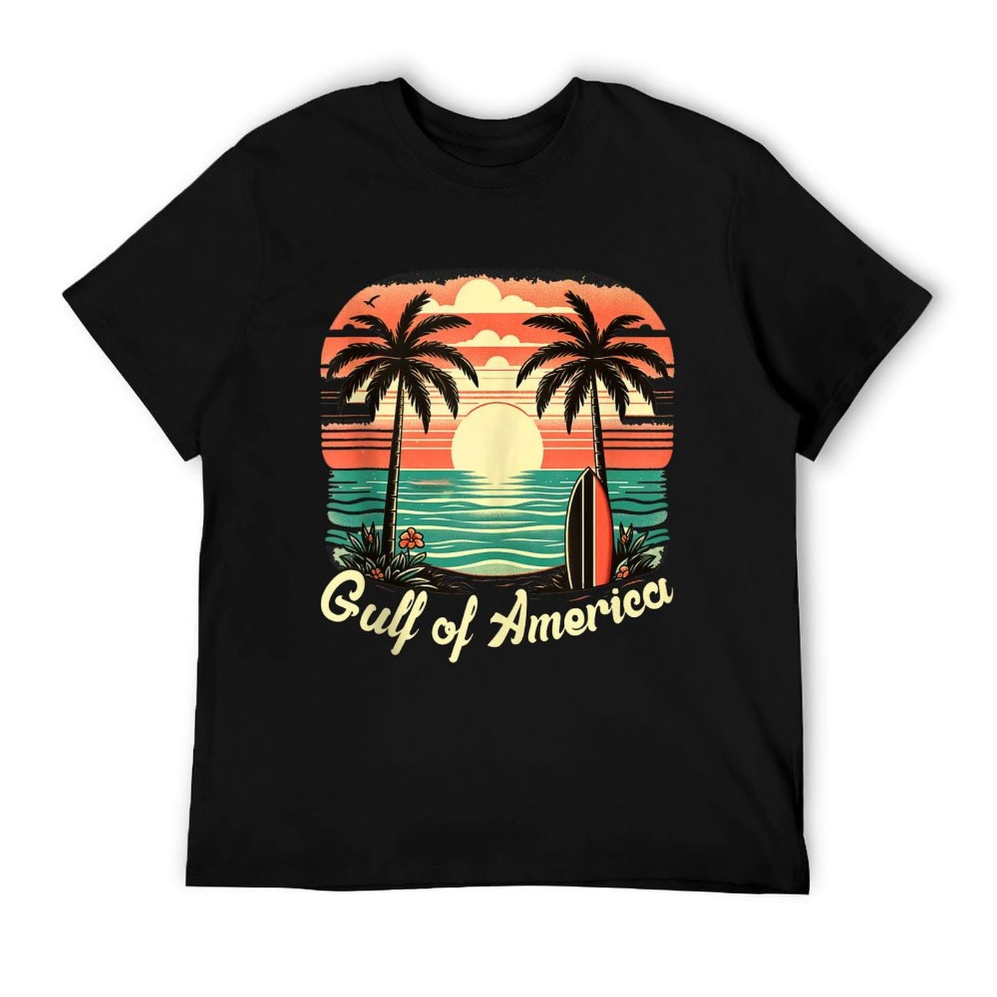 Gulf of USA America Vintage Beach America&#39;s Gulf Mexico Tank Top Odor-resistant T-Shirt
