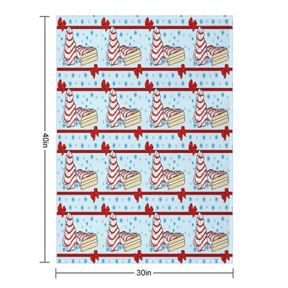 Little Debbie Christmas Cakes Velvety-soft Throw Blanket