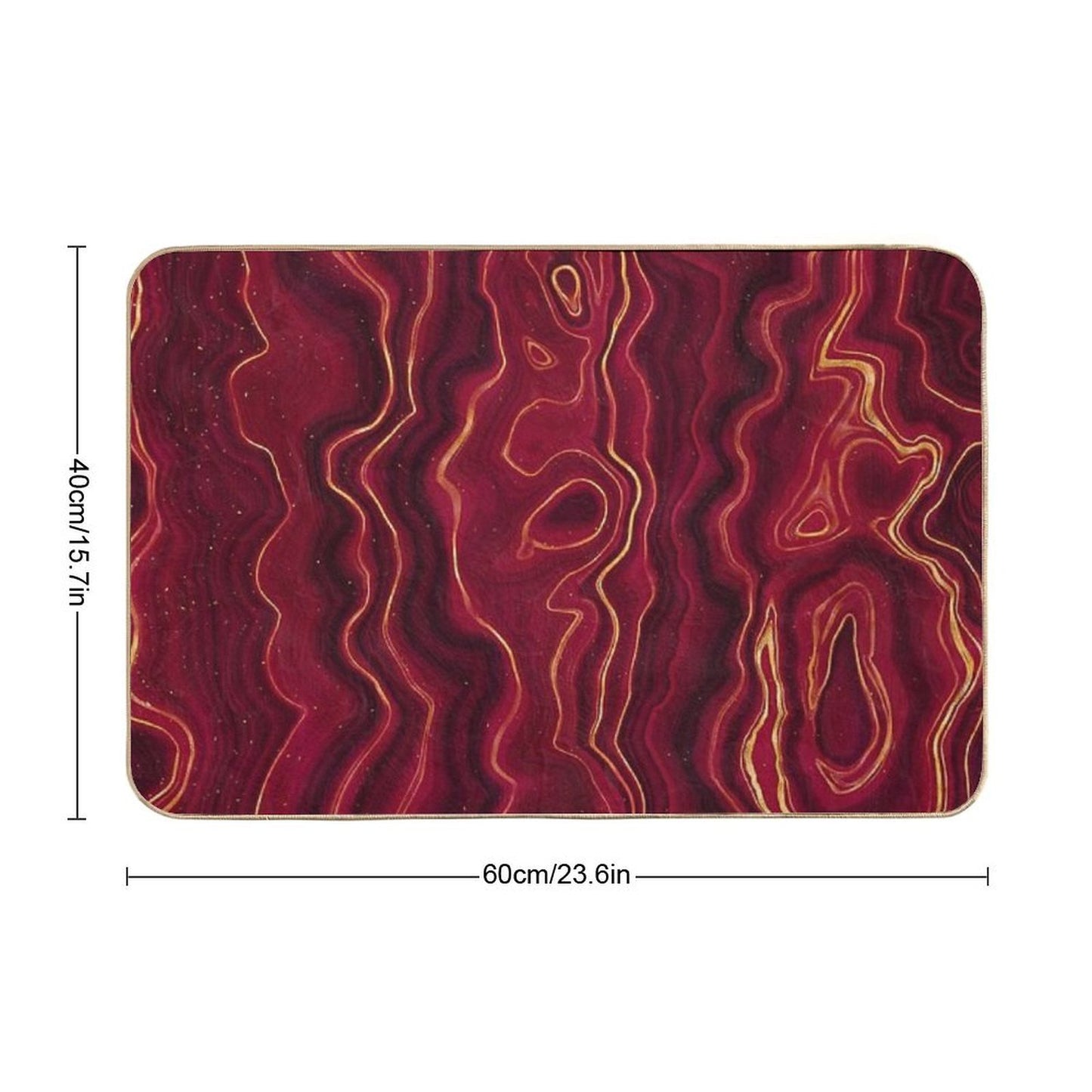 Red Agate Texture 01  Easy To Clean Bath Mat
