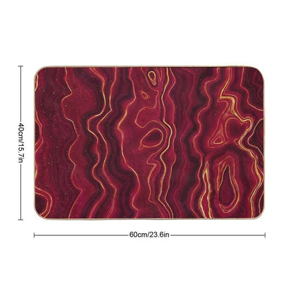 Red Agate Texture 01  Easy To Clean Bath Mat