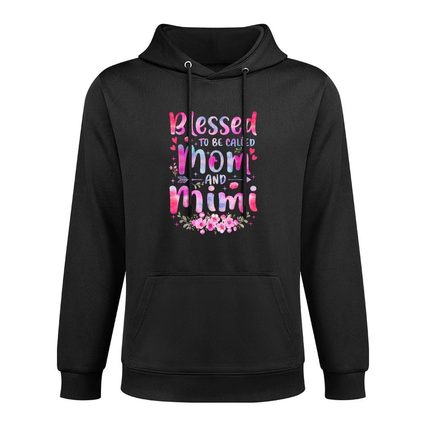 Mother's Day Blessed To Be Called Mom And Mimi Flowers Relaxed Fit Hoodie
