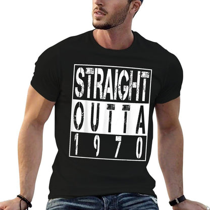 Straight Outta 1970 Awesome 50th Birthday Gift  Vintage-inspired T-Shirt
