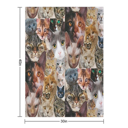 Cat Collage Comfort Throw Blanket