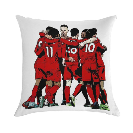Liverpool FC Team Celebration Soft Easy Maintenance Throw Pillow