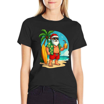 Christmas in July, Santa Beach Tropical Holiday Summer Fun  Vintage-inspired T-Shirt