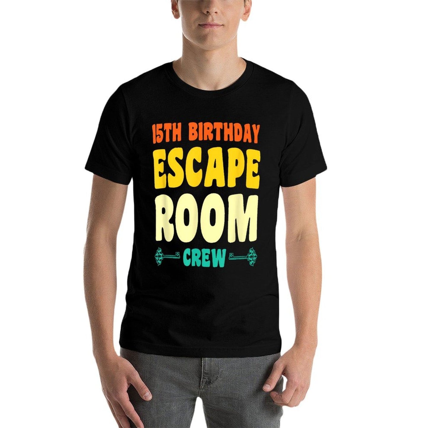 15 Year Old Happy 15th Birthday Escape Room 15th Birthday  Trendy Pattern T-Shirt