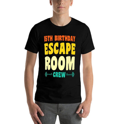 15 Year Old Happy 15th Birthday Escape Room 15th Birthday  Trendy Pattern T-Shirt