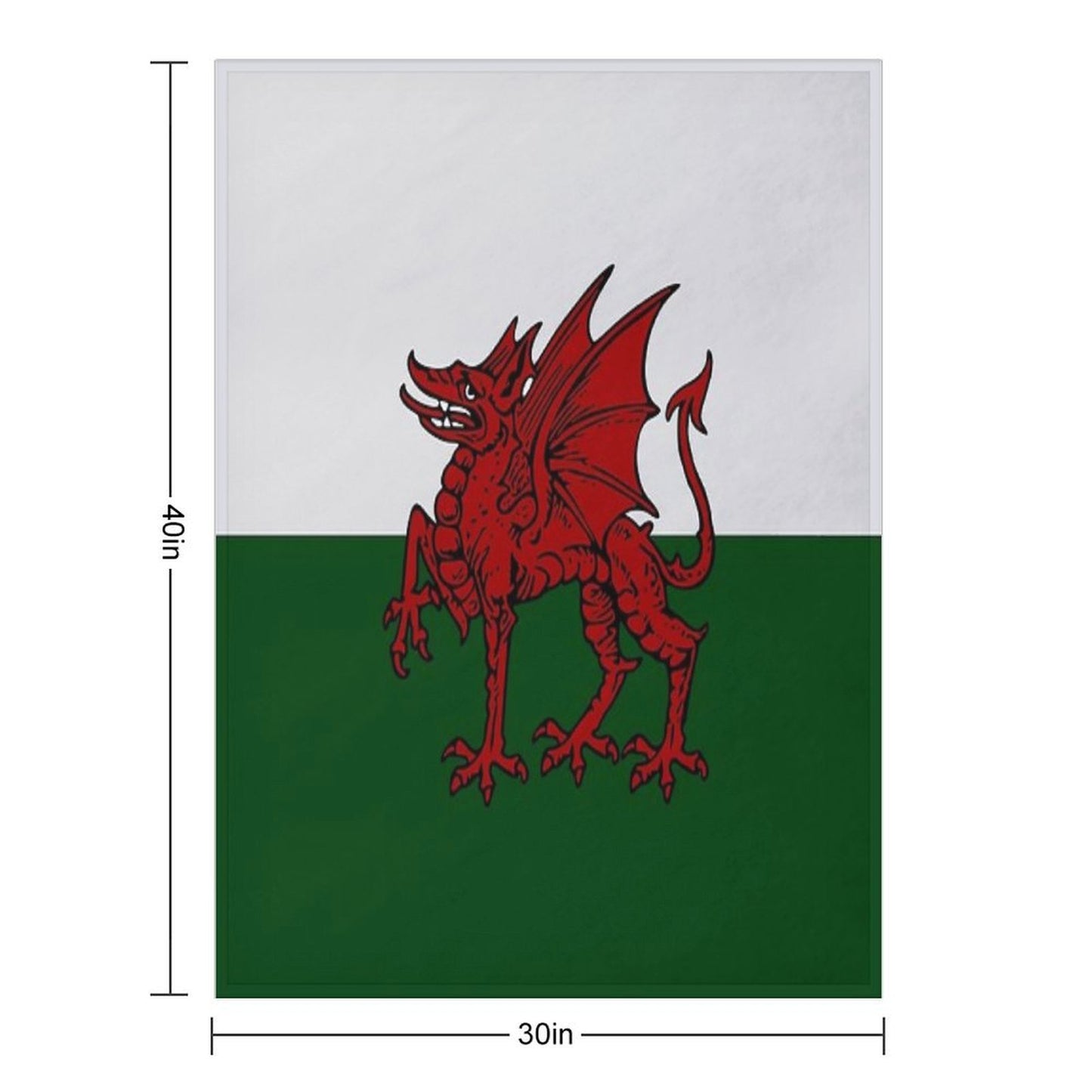 Welsh Dragon Sustainable Throw Blanket
