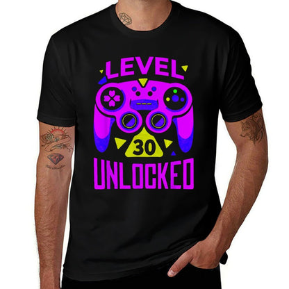 Vintage 30th Birthday Gamer 30 Year Old Gifts 30th Birthday  Heathered Texture T-Shirt