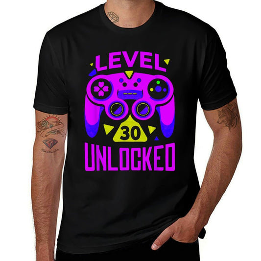 Vintage 30th Birthday Gamer 30 Year Old Gifts 30th Birthday  Heathered Texture T-Shirt