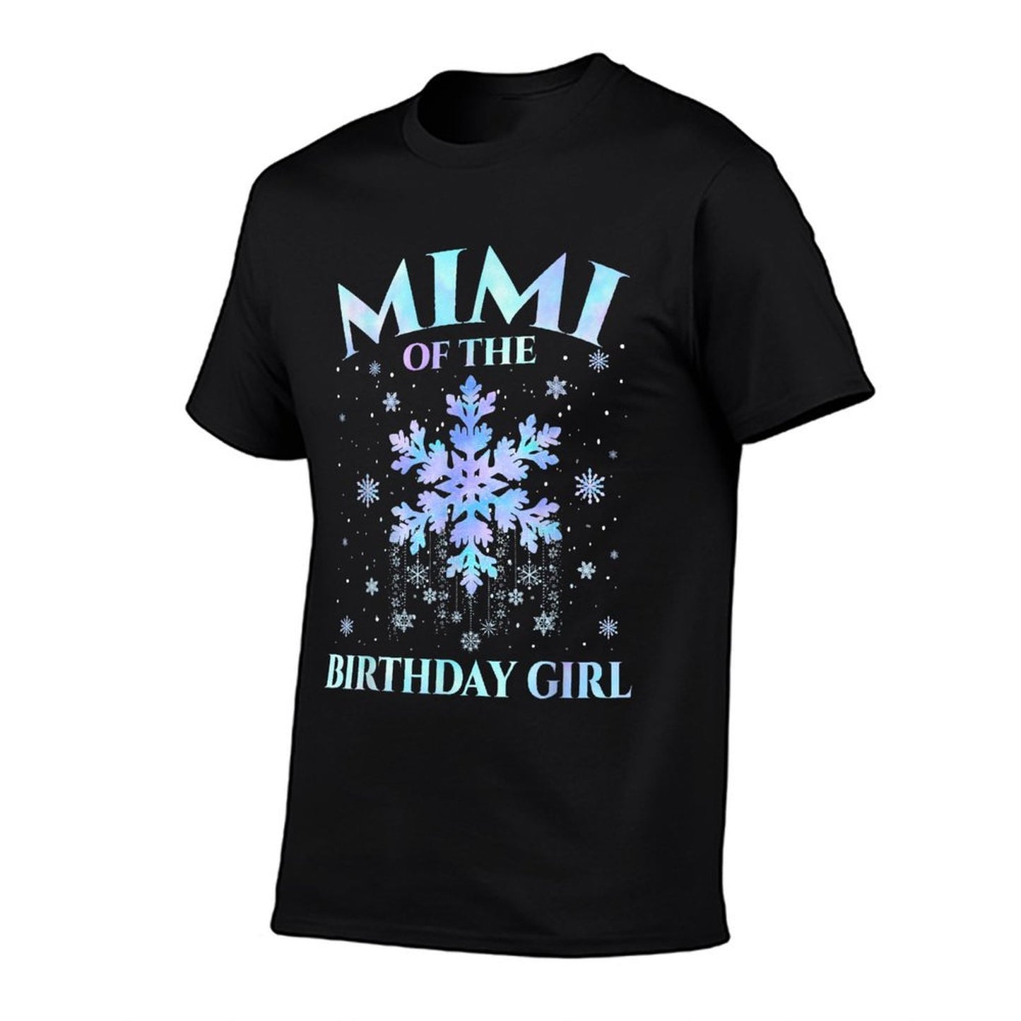 Mimi of The Birthday Girl Snowflakes Family Winter Party  Summer-ready Fabric T-Shirt