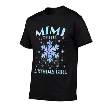 Mimi of The Birthday Girl Snowflakes Family Winter Party  Summer-ready Fabric T-Shirt