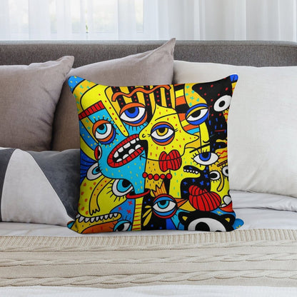 Social Distancing Soft Ultra-Soft Texture Throw Pillow