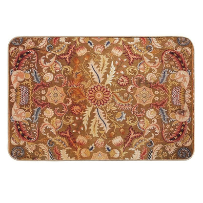 Antique French Aubusson Rug Print  Multi-Purpose Bath Mat