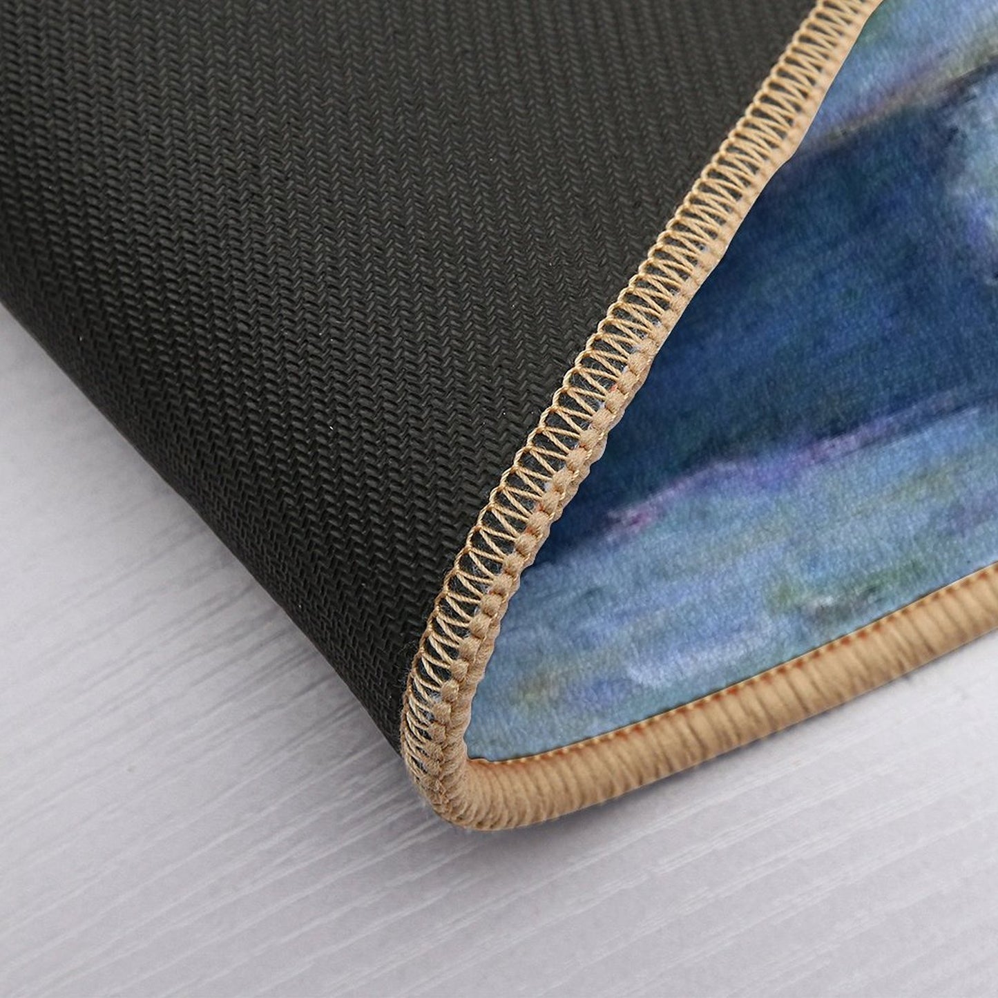 Two Water Lilies Monet Fine Art  Repositionable Bath Mat