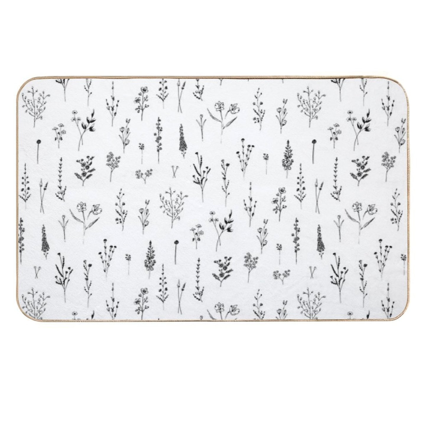 Little Wildflowers Floral Pattern Durable Bath Mat