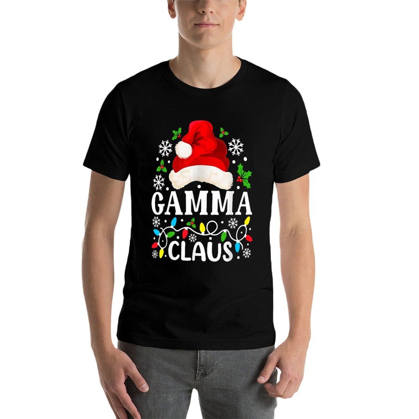 Gamma Claus Funny Christmas Family Matching Grandma  Tagless Design T-Shirt